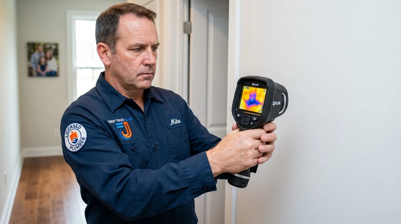 Thermal imaging leak detection by Johns Plumbing LLC in Chimayo